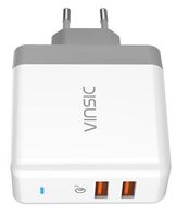 Vinsic QC 3.0 36W Dual USB Dobíječ bílý