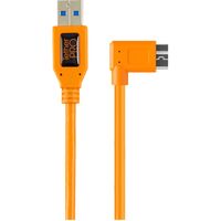 Tether Tools TetherPro USB 3.0 na USB 3.0 Micro-B (zahnutý konektor) 50 cm oranžový