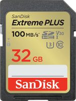 SanDisk SDHC 32GB Extreme Plus 100MB/s Class 10 UHS-I U3 V30