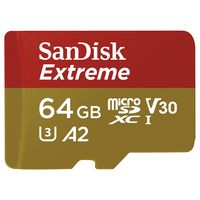 SanDisk Micro SDXC 64GB Extreme 160 MB/s A2 Class 10 UHS-I U3 V30