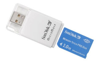 SanDisk MS Pro Duo 2GB + čtečka