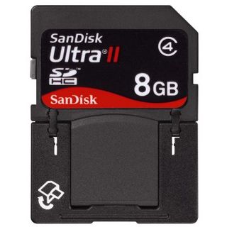 SanDisk 8 GB SDHC Ultra II, plus USB