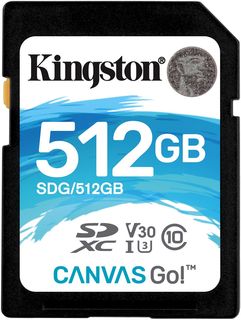 Kingston SDXC 512GB Canvas Go Class 10 UHS-I U3 V30