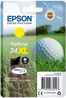 Epson Singlepack T34744010 Yellow 34 XL DURABrite - žlutá