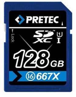 Pretec SDXC 128GB 667x, class 16, UHS-I