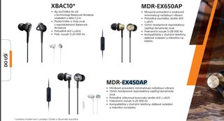 Sony sluchátka MDR-EX450AP