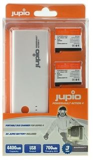 Jupio PowerVault Action 4 + 2x baterie pro GoPro Hero 4