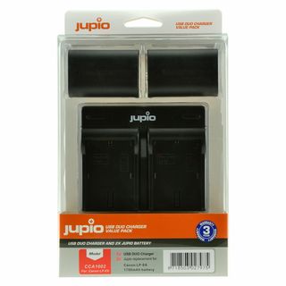 Jupio Kit 2x LP-E6 + USB Dual Charger pro Canon