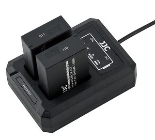JJC duální USB nabíječka pro akumulátor 2× Canon LP-E17