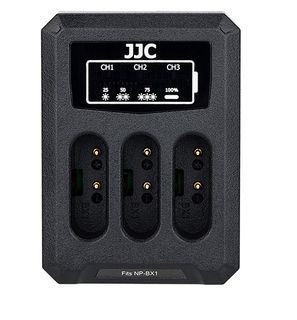 JJC trojitá USB nabíječka pro akumulátor 3× Sony NP-BX1