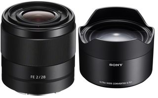 Sony FE 28mm f/2,0 + širokoúhlý konvertor SEL075UWC