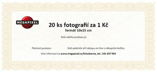 Slevový poukaz na Fotografie 10x15cm - 20 ks za 1 Kč