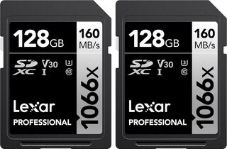 Lexar SDXC 128GB 1066x Professional Class 10 UHS-I U3 (V30) - Dual Pack