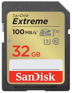 SanDisk SDHC 32GB Extreme 100MB/s Class 10 UHS-I U3 V30