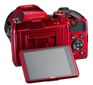 Nikon Coolpix B500 červený + 16GB karta + brašna TLZ 10 + ochrana LCD + poutko!