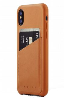 Mujjo kožené peněženkové pouzdro pro iPhone XS/X modré