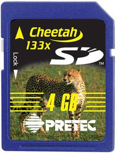 Pretec SD 4GB  cheetah 133x