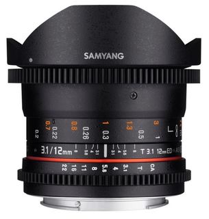 Samyang 12mm T/3,1 ED AS NCS VDSLR Fisheye pro Samsung NX
