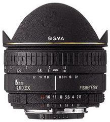 Sigma 15 mm F 2,8 EX DG DIAGONAL rybí oko pro Sigma + utěrka Sigma zdarma!