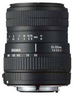 Sigma 55-200 mm F 4-5,6 DC pro Sigma + utěrka Sigma zdarma!