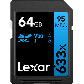 Lexar SDXC 64GB 633x Professional Class 10 UHS-I U1