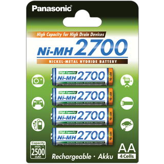 Panasonic NI-MH AA baterie 2700 mAh 4 ks