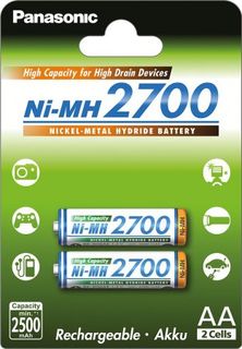 Panasonic NI-MH AA baterie 2700 mAh 2 ks