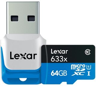 Lexar Micro SD (SDXC 633x Class 10 UHS-I) 64GB karta + adaptér SD