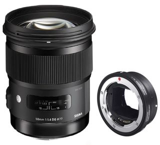 Sigma 50mm f/1,4 DG HSM Art pro Canon + Mount konvertor pro Sony E
