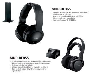 Sony sluchátka MDR-RF855RK černá