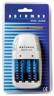 Opiumex nabíječka MX-8202 + 4x AA 2200 mAh