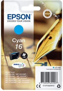 Epson Singlepack T16224012 Cyan 16 DURABrite - azurová