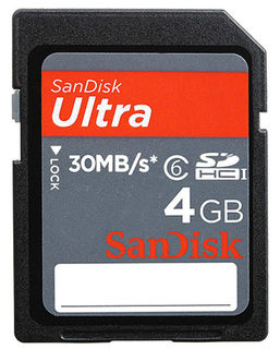 SanDisk SDHC Ultra 4GB 30MB/s Class 6