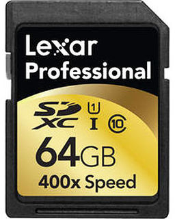 Lexar SDXC 64GB 400x, class 10, UHS-I