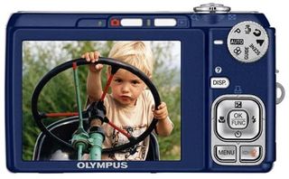 Olympus FE-340 modrý + XD 512MB karta!