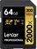 Lexar SDXC 64GB 2000x Professional Class 10 UHS-II U3 (V90)