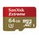 SanDisk Micro SDHC 64GB Extreme 90 MB/s Class 10 UHS-I U3 + Adaptér