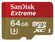 SanDisk Micro SDXC 64GB EXTREME 60MB/s Class 10 UHS-I (U3) + Adaptér