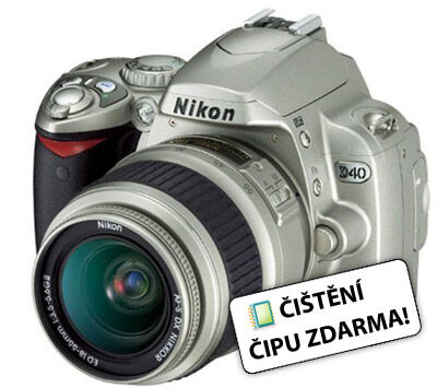 Nikon D40 stříbrný + AF-S 18-55 mm