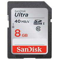 SanDisk SDHC 8GB Ultra 40MB/s Class 10 UHS-I