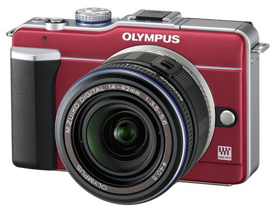 Olympus E-PL1 červený + 14-42 mm 