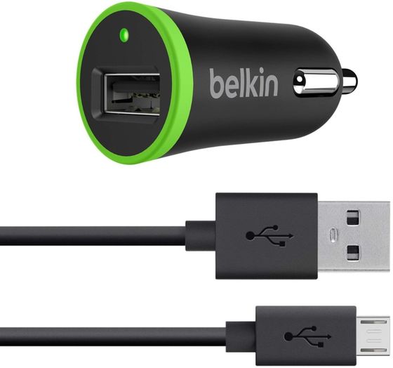 Belkin univerzální USB nabíječka do auta 1x USB s kabelem MicroUSB