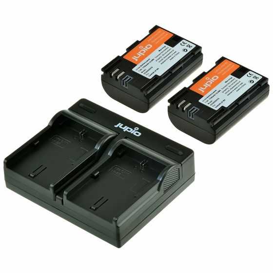 Jupio Kit 2x LP-E6 + USB Dual Charger pro Canon