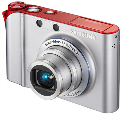 Samsung NV100HD stříbrno-červený