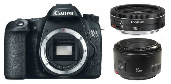 Canon EOS 70D + 40 mm + 50 mm Set pro Portrét/Reportáž