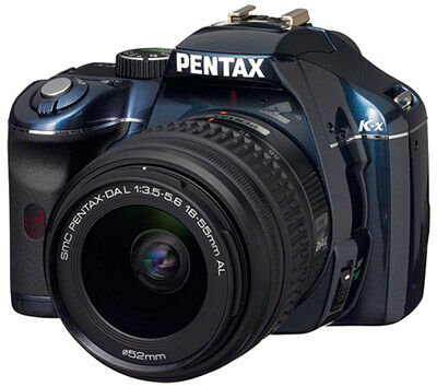 Pentax K-x modrý + 18-55 mm