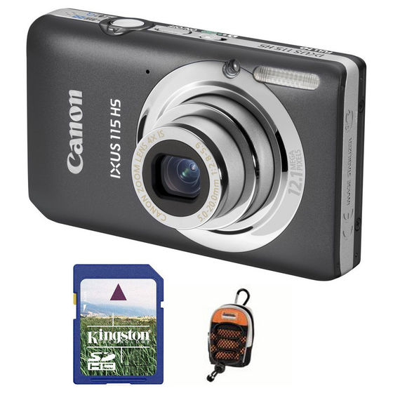 Canon IXUS 115 HS šedý + 4GB karta + pouzdro DF11 zdarma!