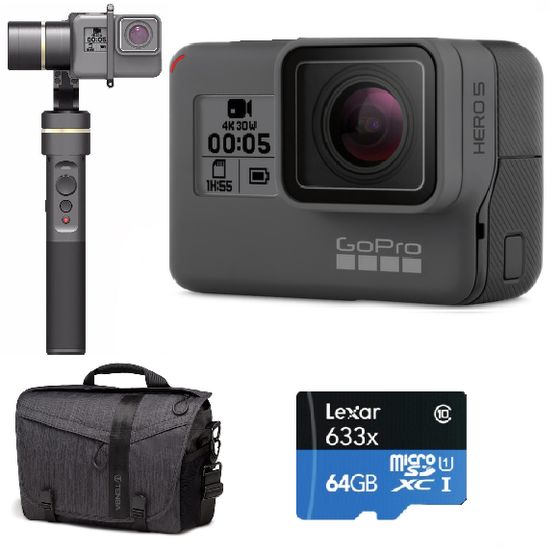 GoPro HERO5 + Feiyu Tech G5 + 64GB karta + Tenba Brašna DNA 11