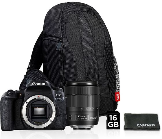 Canon EOS 77D + 18-135 IS USM + VUK černý