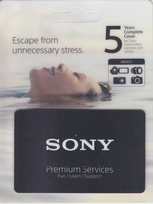 Sony prodloužená záruka na 5 let (2+3) na tělo a objektiv